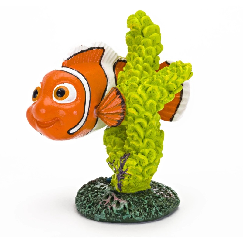 PENN-PLAX FINDING NEMO NEMO & CORAL MINI 2.25" AQUARIUM ORNAMENT