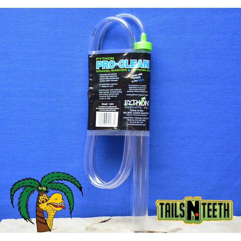 PYTHON Pro-Clean Aquarium Gravel Washer Siphon Kit - SMALL 1"x12" x 6 FT Hose