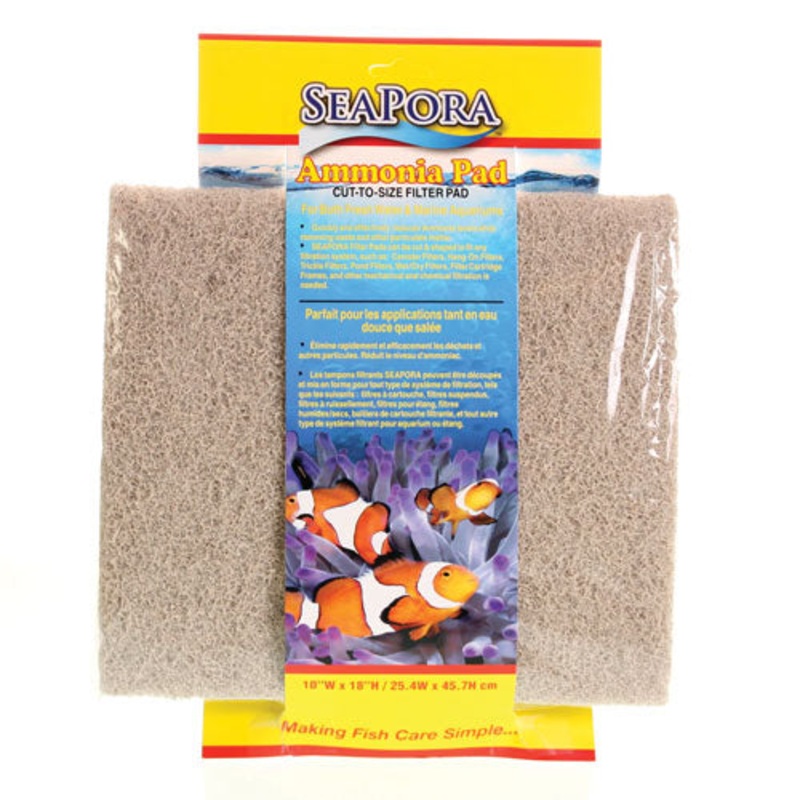 Seapora Ammonia Pad - Cut-To-Size Filter Pad - 10" x 18"