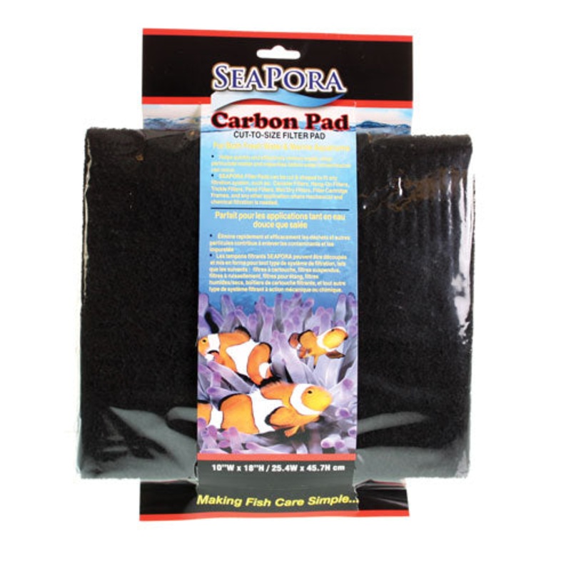 Seapora Carbon Pad - Cut-To-Size Filter Pad - 10" x 18"