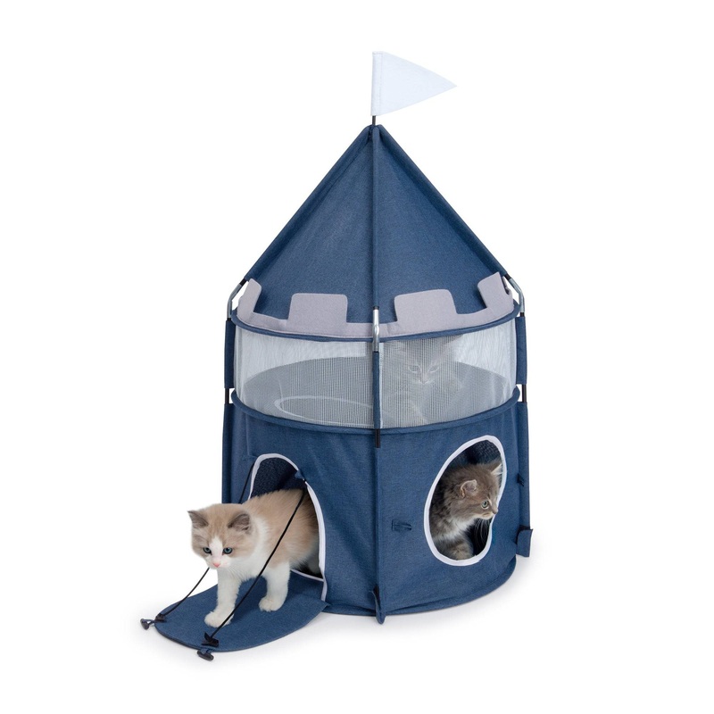 Vesper Castle - Blue - 48 cm (19 in) diameter x 83 cm (33 in) H.