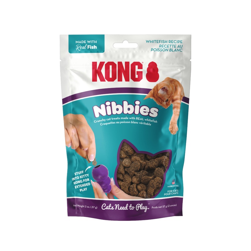 Kong Nibbies WitheFish Recipe Crunchy Cat Treats - 2 oz