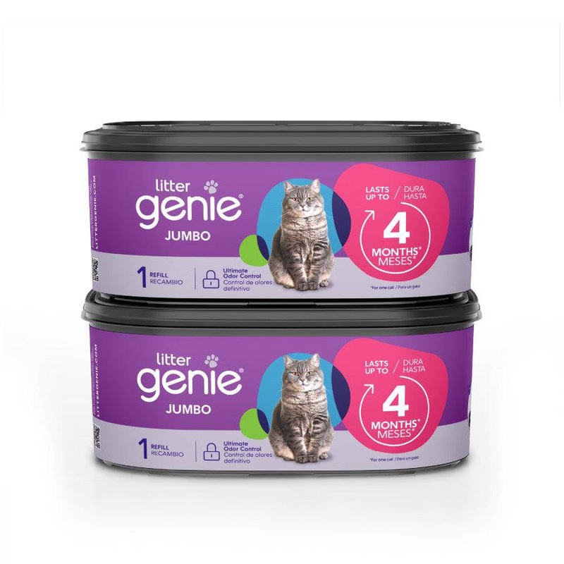 Litter Genie Plus Cat Litter Pail Disposal System Refill Jumbo - 2 pack