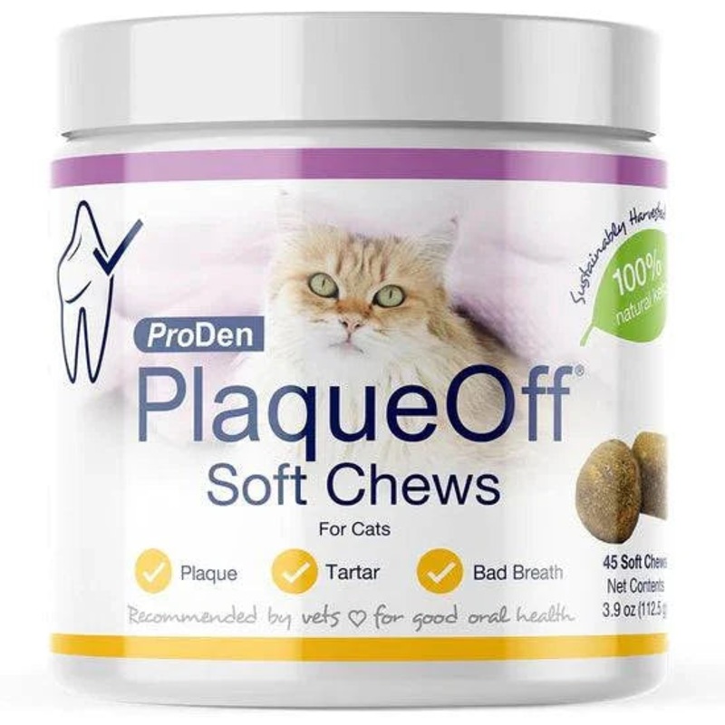 NaturVet ProDen PlaqueOff Cat Soft Chews - 45ct