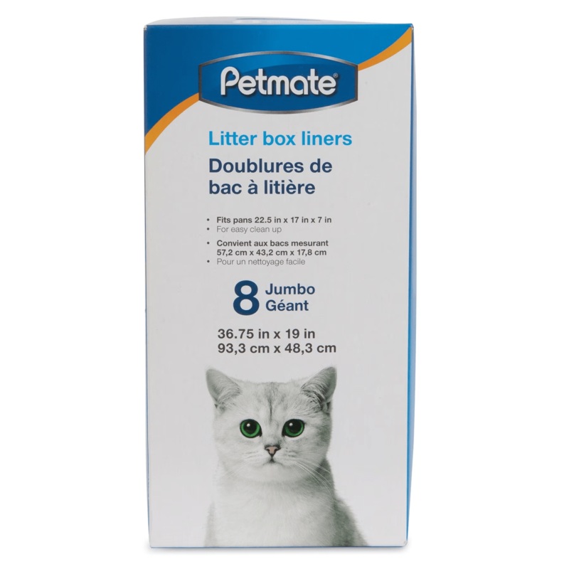 Petmate Litter Pan Liners Jumbo - 8 pack
