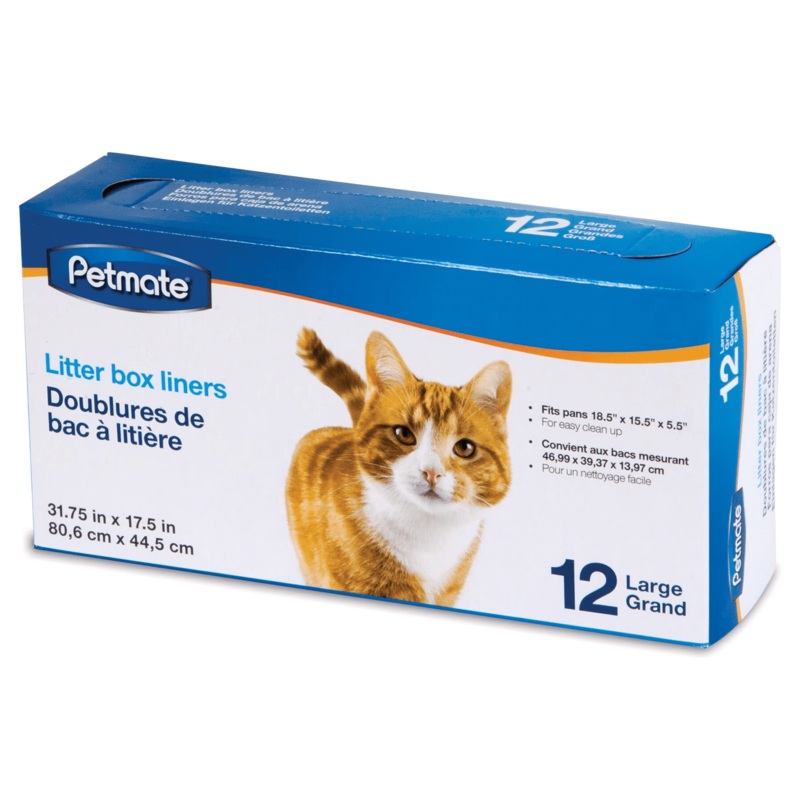 Petmate Litter Pan Liners Large - 12 pack