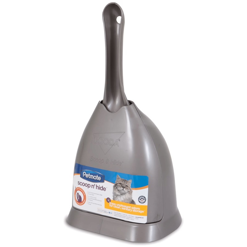 Petmate Scoop 'N' Hide Cat Litter Scoop - Brushed Nickel