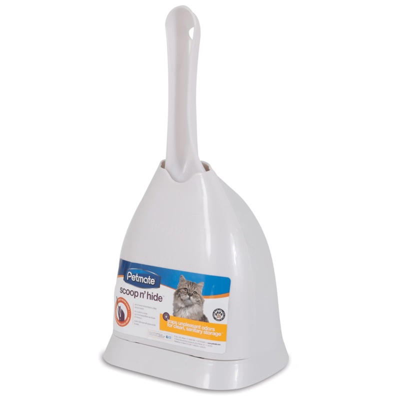 Petmate Scoop 'N' Hide Cat Litter Scoop - White Pearl