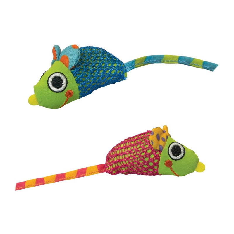 Petstages Catnip Dental Health Chew Mice - 2 Pack