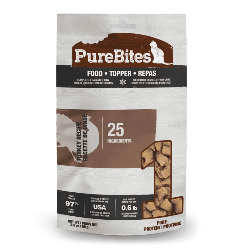 PureBites Turkey Recipe Cat Food Topper 80 gm