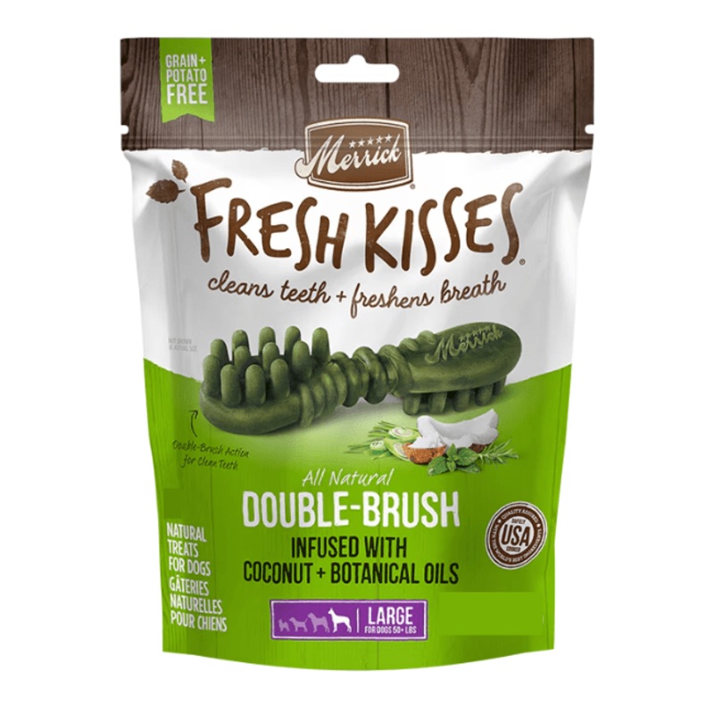 Merrick Fresh Kisses Infused With Coconut Oil + Botanical Oils Large Dog Dental Treats - 4 count