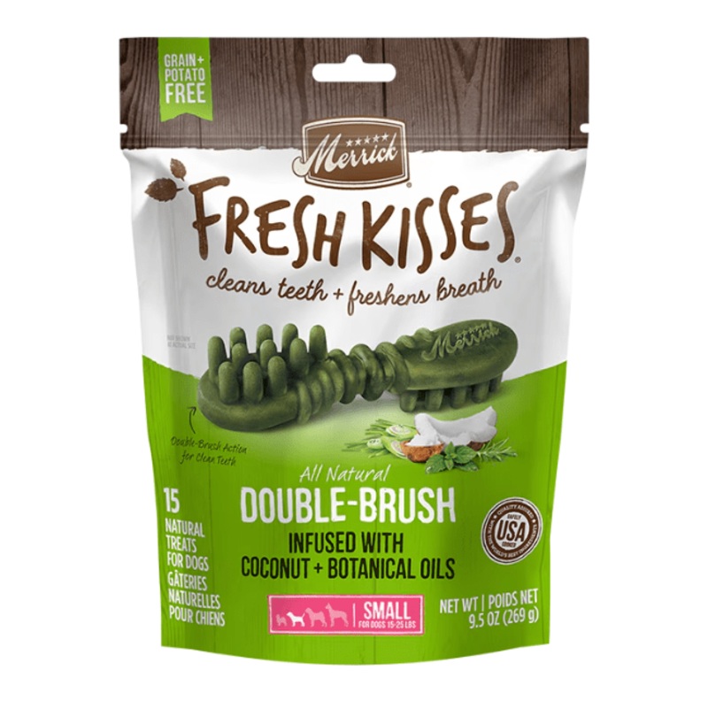 Merrick Fresh Kisses Infused With Coconut Oil + Botanical Oils Small Dog Dental Treats - 9 count