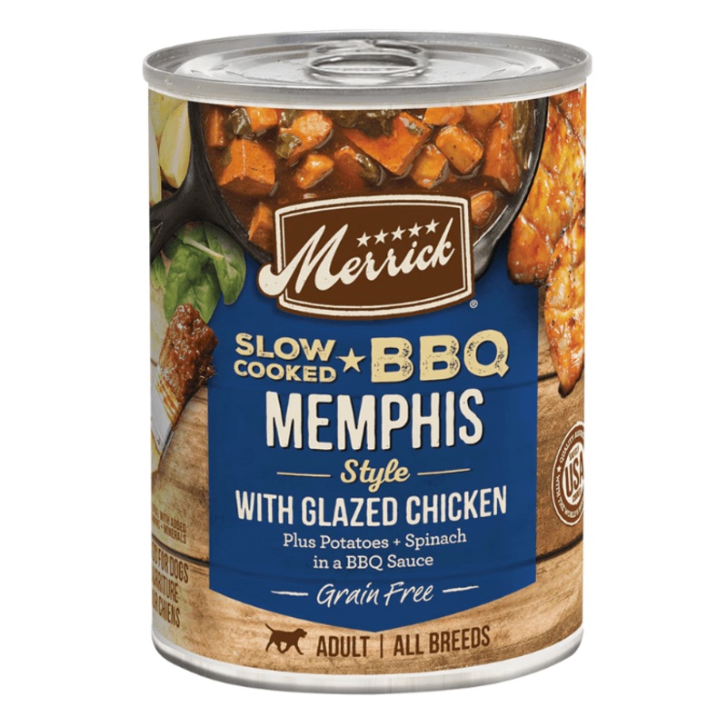 Merrick Slow-Cooked BBQ Memphis Style with Glazed Chicken Adult Dog Food - 12.7 oz