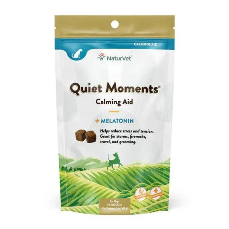 NaturVet Quiet Moments Dog Calming Aid Soft Chews - 65ct