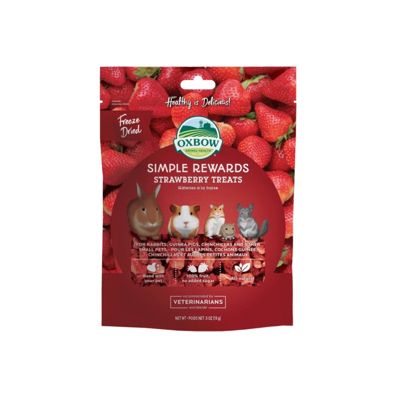 Oxbow Simple Rewards Strawberry Treats - 0.5oz