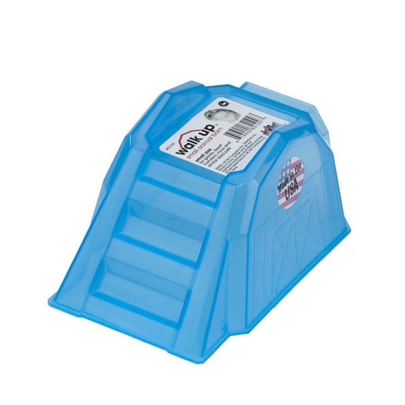 JW Pet Walk Up Barn for Small Animals Blue