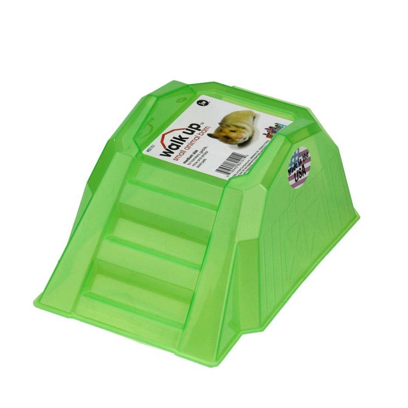 JW Pet Walk Up Barn for Small Animals Green
