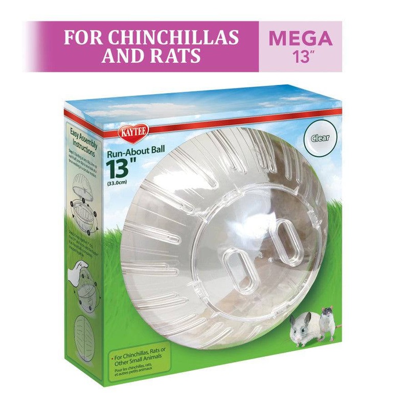 Kaytee Giant Mega Run-About Exercise Ball Clear - 13 Inch