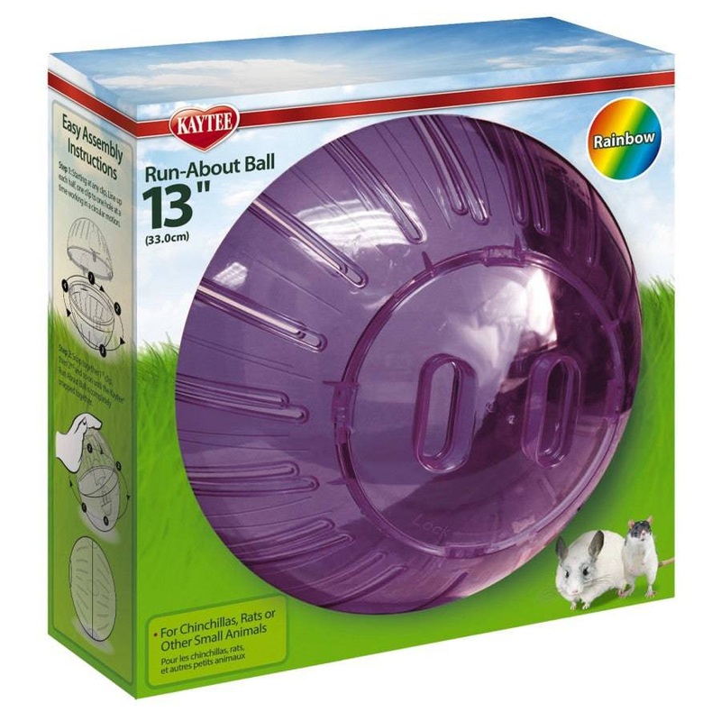 Kaytee Giant Mega Run-About Exercise Ball Rainbow - 13 Inch