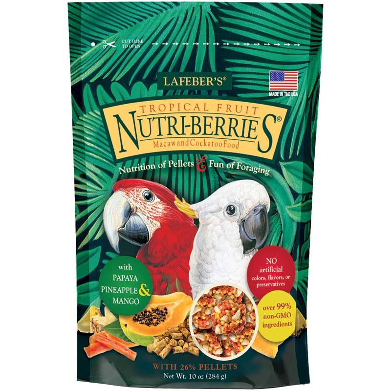 Lafeber Tropical Fruit Nutri-Berries for Macaws & Cockatoos - 10oz