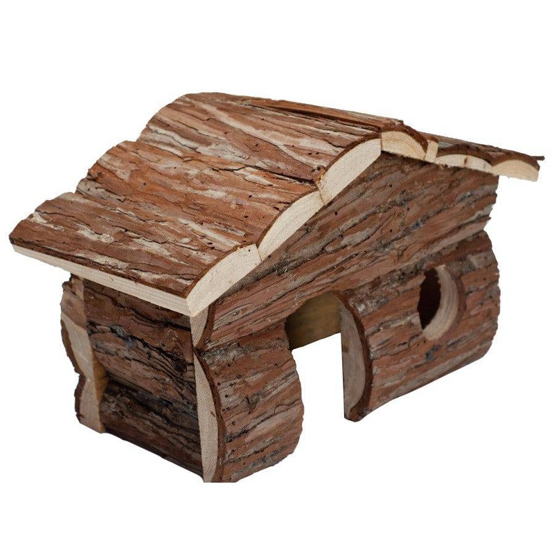 A & E Cages Nibbles Log Cabin Small Animal Hut - Medium