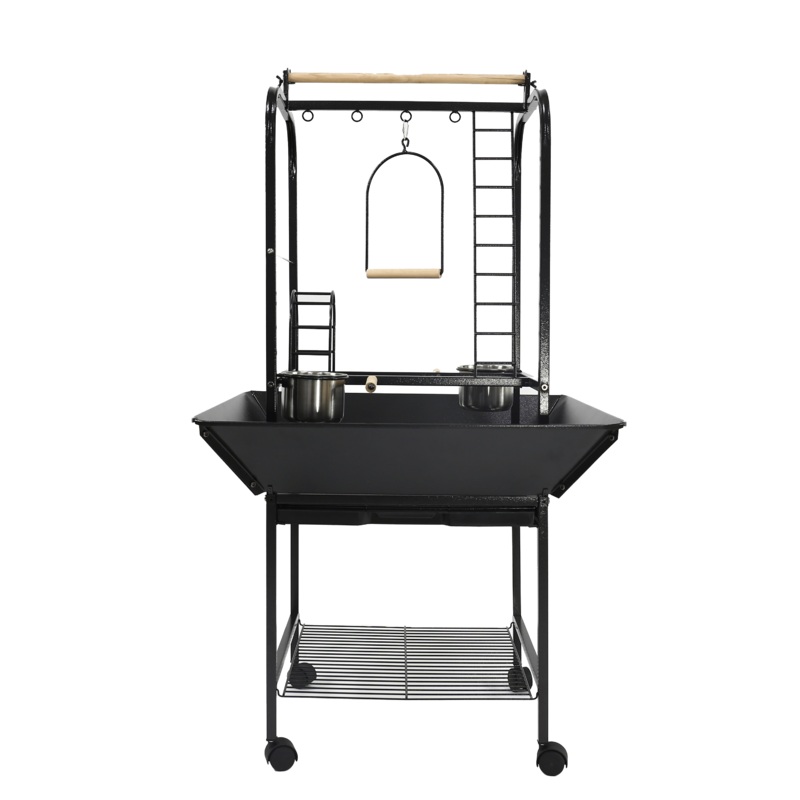 A & E Cages Parrot Play Stand with Ladders and Toy Hooks