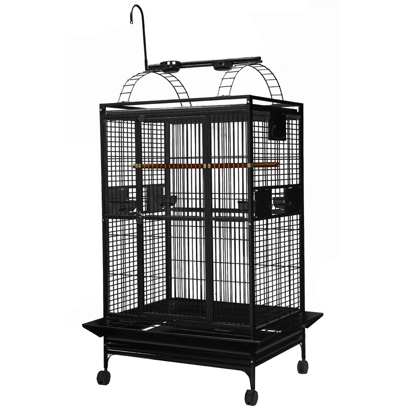 A & E Cages Play Top Cage Black - 36 x 28 x 66 Inch