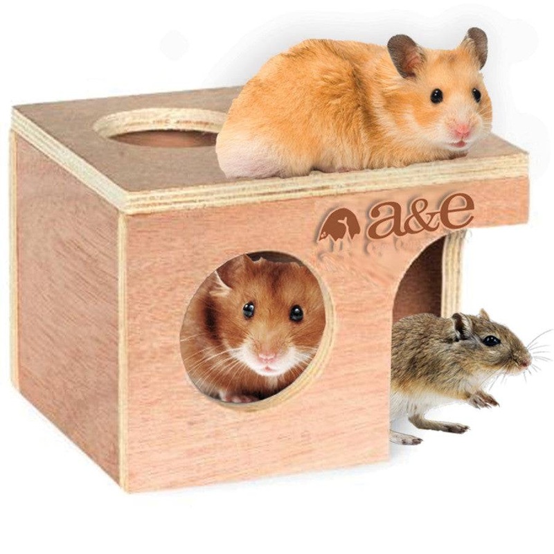 A & E Cages Wood Hut - Medium