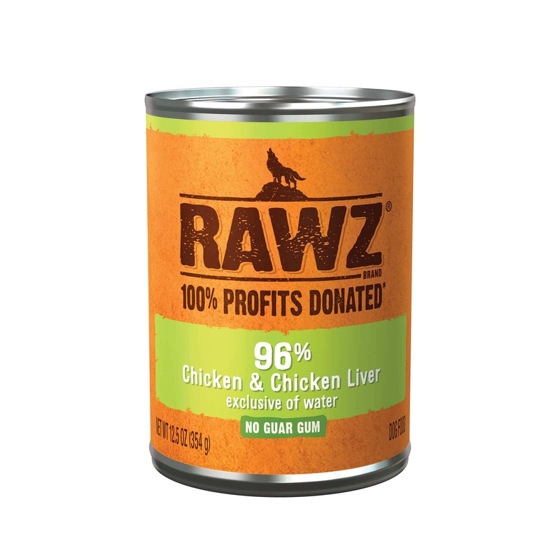 RAWZ 96% Chicken & Chicken Liver Dog Food - Pate - 12.5 oz
