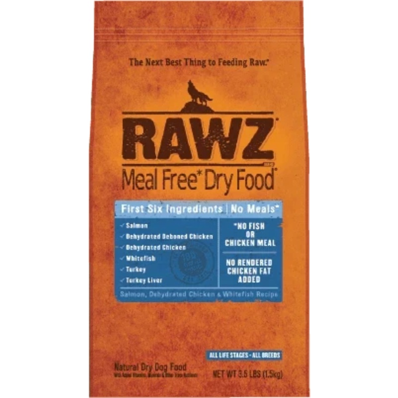 RAWZ Meal-Free Salmon, Dehydrated Chicken & Whitefish Dog Food Recipe - 3.5 lb