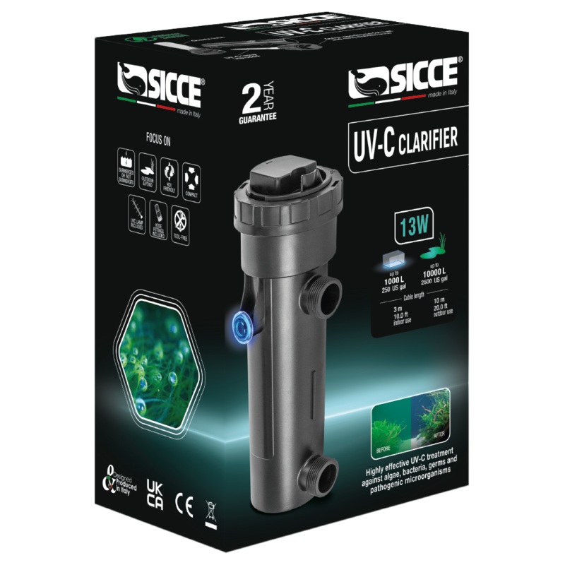 Sicce UV-C Clarifier UV Sterilizer Indoor Use - 13W