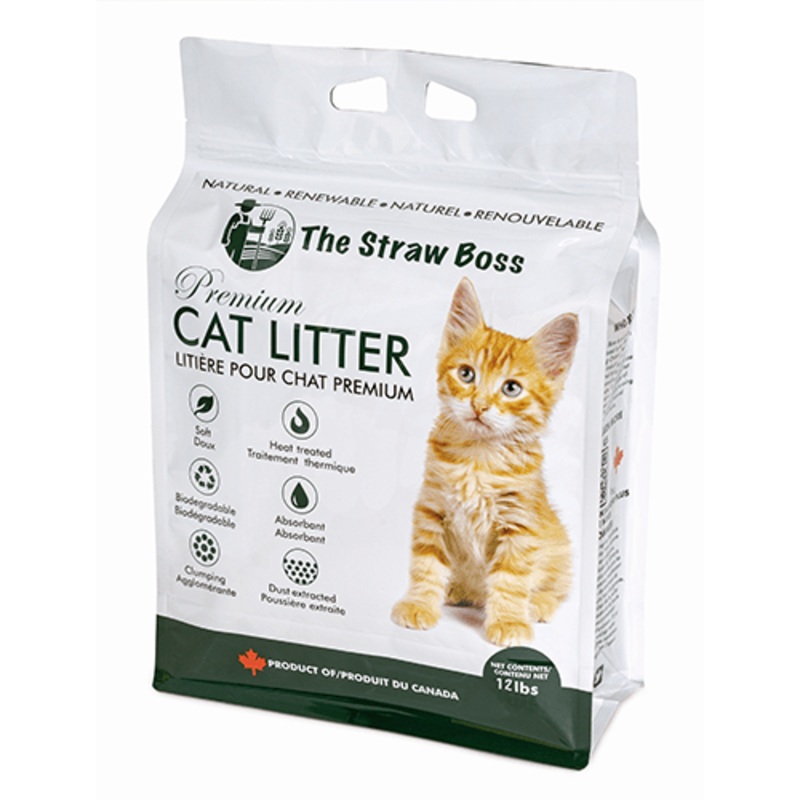 The Straw Boss Premium Clumping Cat Litter - 12lb
