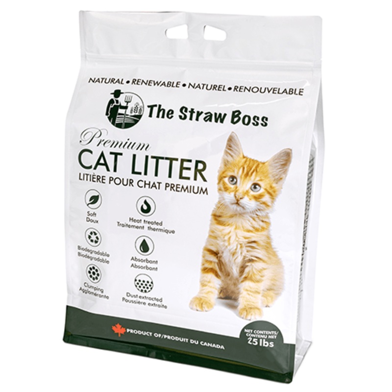The Straw Boss Premium Clumping Cat Litter - 25lb