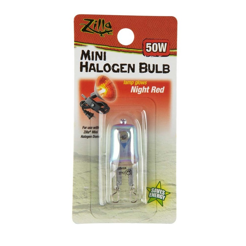 Zilla Halogen Mini Lamp Red - 50 W
