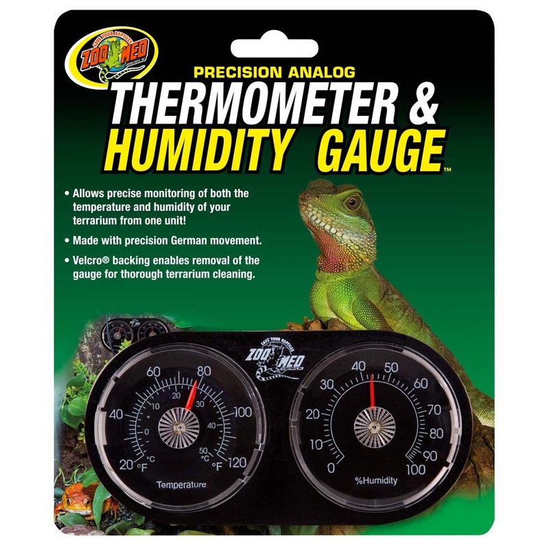 Zoo Med Precision Analog Thermometer & Humidity Gauge