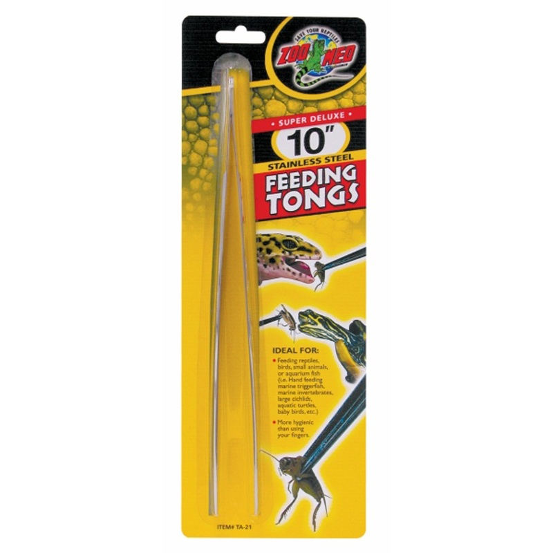 Zoo Med Super Deluxe 10" Stainless Steel Feeding Tongs