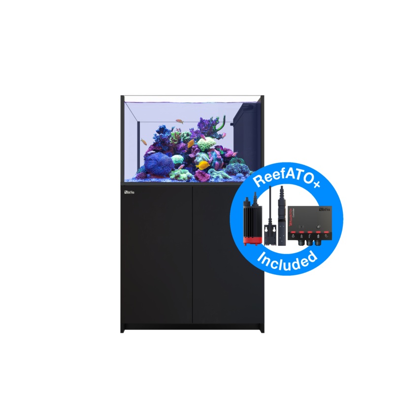 Red Sea Reefer G2+ 350 Deluxe Peninsula Aquarium - Black (2 x ReefLED G2 115)