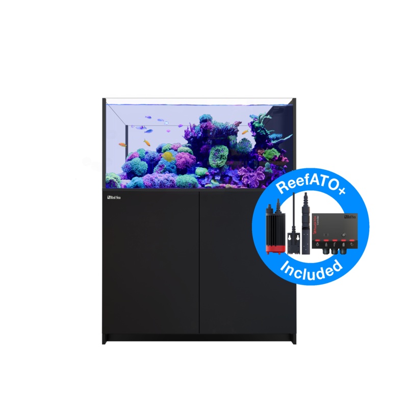 Red Sea Reefer G2+ 500 Deluxe Peninsula Aquarium - Black (3 x ReefLED G2 115)