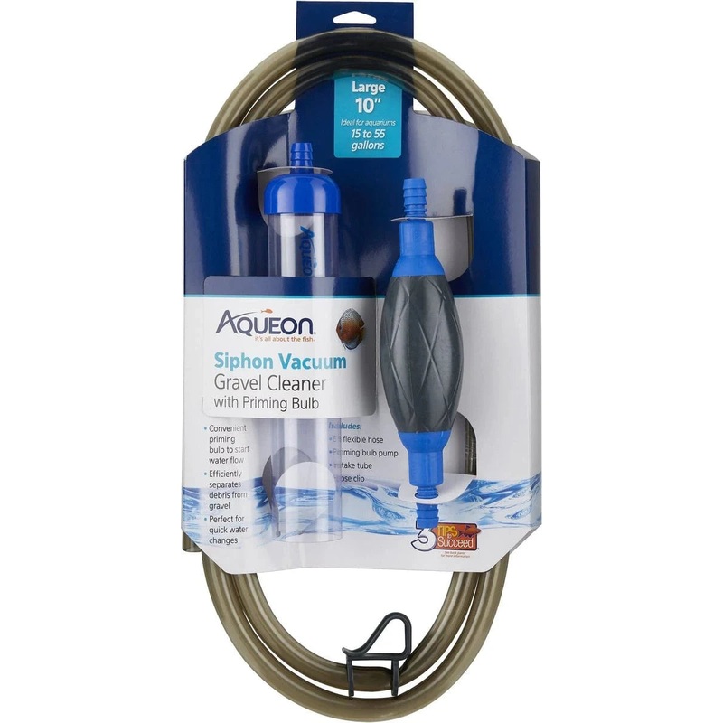 Siphon Vacuum with Priming Bulb Aquarium Gravel Cleaner - 10" - Aqueon