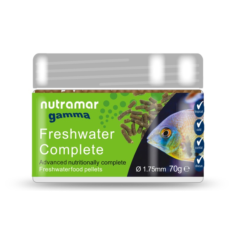 Nutramar Freshwater Complete Pellet - Nutrient-Rich Diet for Freshwater Fish (1.75mm / 70g)