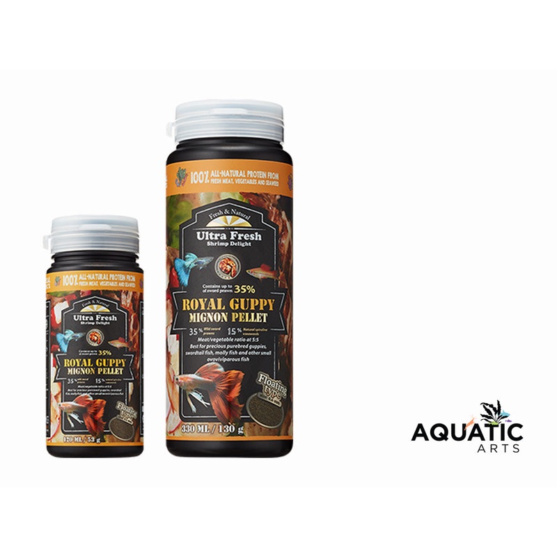 Ultra Royal Guppy Mignon Pellets  Shrimp Delight Formula