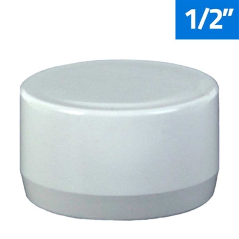Schedule 40 1/2" pvc end cap