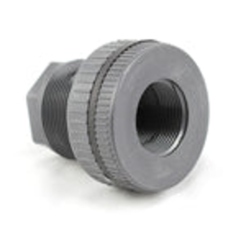 Schedule 80 Bulkhead (Heavy Duty) - 3/4 inch FPT x 3/4 inch FPT