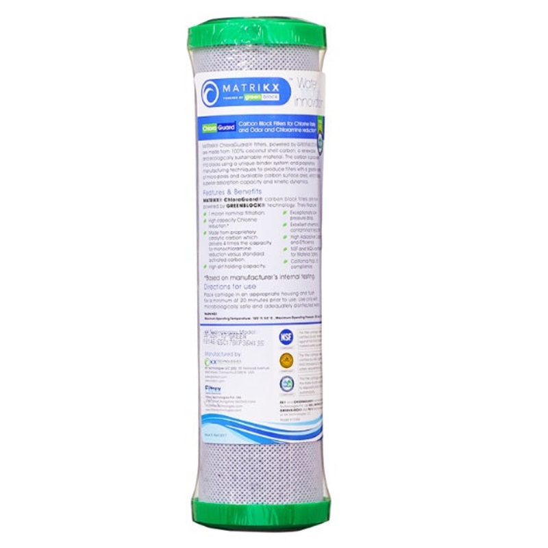 Matrikx ChloraGuard Chloramine Removal Carbon Block - 1uM